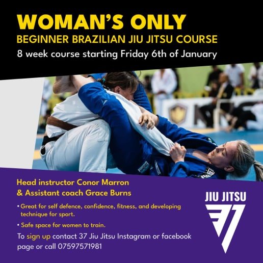 37 Jiu-Jitsu social media ad promoting new woman classes