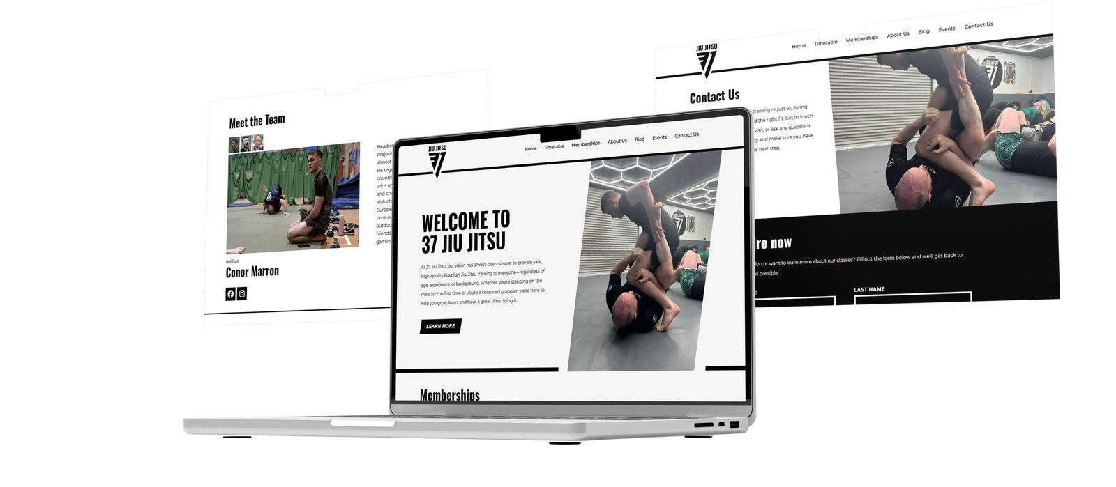 Mockup of 37 Bjj site